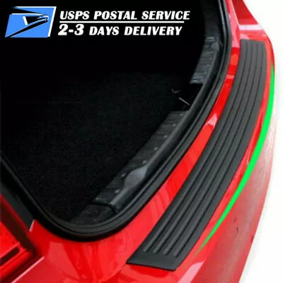 Parts Accessories Rubber Car Rear Bumper Protector Trim Strip Trunk Sill Guard • $13.99