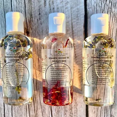 Set Of 3 Romantic Massage Oil For Couples Organic Body Oil With Vitamin E And A • $17