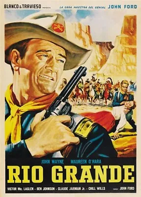 Rio Grande 1950 John Wayne Maureen O'Hara Cult Western Movie Poster Print • $6.49