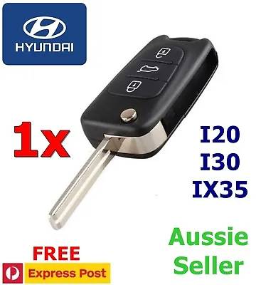 $29.95 • Buy Hyundai I20 I30 IX35 Remote Flip Key Complete With Transponder 434mhz - ID46