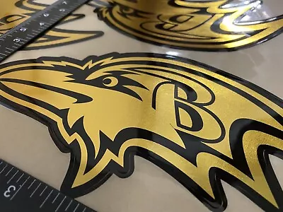 Ravens Custom Concept Chrome Gold W/ Black Football Helmet Decals 20 Mil 3M • $36.50