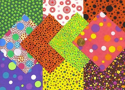 I Spy Dot Spots Smudge Asst 4 Inch 100% Cotton Novelty Fabric Quilt Squares YW1 • $4.97