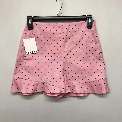 NWT Zara Women Chino Shorts Size XS X-Small Pink Cotton Blend B237 -28 • $24.99