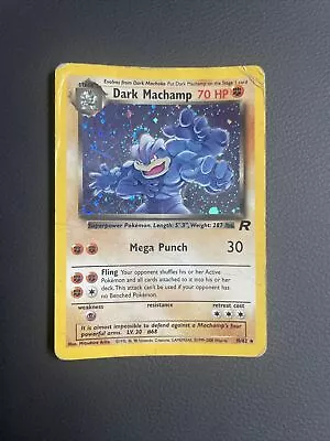 Dark Machamp 10/82 Team Rocket Holo Wotc Pokemon Card PLAYED • £12.95