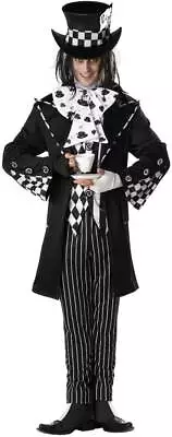 California Costume Dark Mad Hatter Adult Men Fairy Tales Halloween Outfit 01101 • $39.23