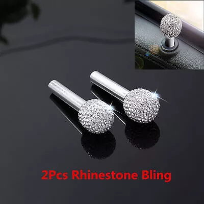 2PCS Bling Crystal Car Door Lock Stick Knob Pins Cover Interior Accessories • $9.99