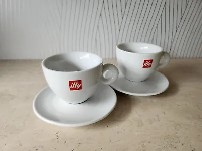 £12 • Buy ILLY Logo Espresso Cups & Saucers 2 Piece, ITALY