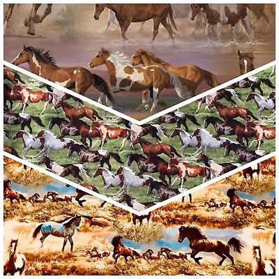 Horses *CHOOSE DESIGN* Country Farm Animal Multiple Sewing Quilting Fabrics  FQ • $6.75