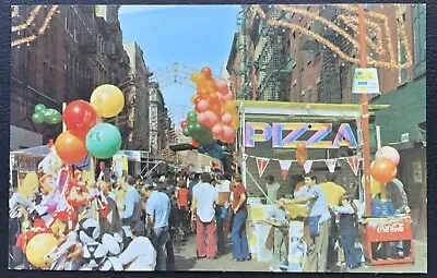 Mulberry Street San Gennaro Feast New York City 1980's Color Postcard Unused Ex • $4