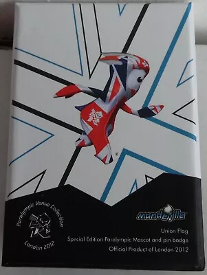 London 2012 Special Edition Paralympic Mandeville & Union Flag Box Pin Badge Set • £2.95