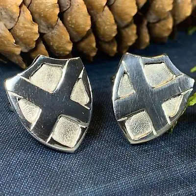 NEW PEWTER Scotland Flag Cuff Links Scottish Celtic Saltire Groom Gift • £38.60