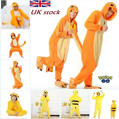 UK Animal Pyjamas Pikachu Onesie11 Kids Cartoon Charmander Costume Pyjama I1 • £14.15