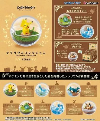 NEW REMENT Pokemon Terrarium Collection Pokeball Figure Pikachu Candy Toy 6 Set • $195.70