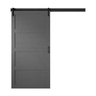 Twin Star Home Barn Doors 84 Hx42 W Composite Sliding 1 Panel W/ Handle Set Gray • $379.85