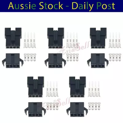 2.54mm Connector 4 Pin Cable Plug Male Female (5 Pairs) • $5.32
