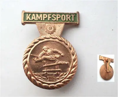 Combat Sport Badge With Soldier For East German Police Fireman Prison  Cold War • $42.46