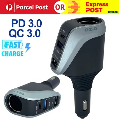 66W PD QC 3.0 Car Cigarette Lighter Charger Socket Fast Splitter Power AU • $16.55