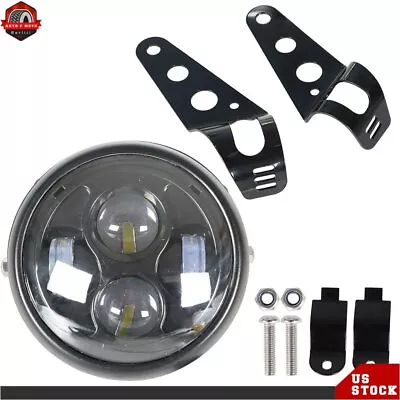 6.5  For Cafe Racer Motorcycle Universal LED Headlight Lamp High Low Beam • $7.87