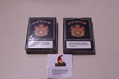 $13.99 • Buy Vintage Punch Cigar Brand Playing Cards (2 Decks) With Punch Character Lapel Pin