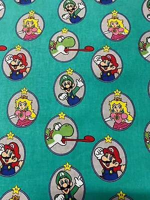 Mario Brother’s Cotton Fabric Fq • $8.99