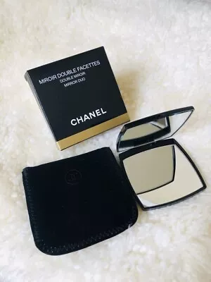 NEW Chanel Mirror Duo Compact Double Facette Makeup Black Bridesmaid Gift • $23