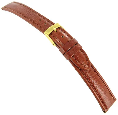 16mm Morellato Genuine Calfskin Leather Tan Brown Padded Stitched Watch Band 754 • $22.45