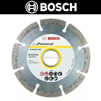 Bosch Diamond Blade 115mm General Cutting Disc 4.5  Inch Universal Cut Off Wheel • £9.83