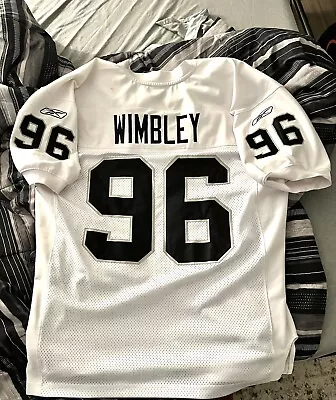 Reebok Oakland Raiders Kamerion Wimbley Authentic On Field Jersey Size 50 RARE • $100