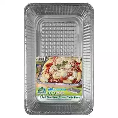 Eco-Foil Full Size Steam Table Pans 30-Ct Aluminum Trays Food Serving Cooking • $49.99