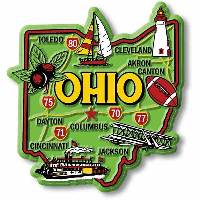 Ohio Colorful State Magnet By Classic Magnets 2.9  X 3.1  • $7.99