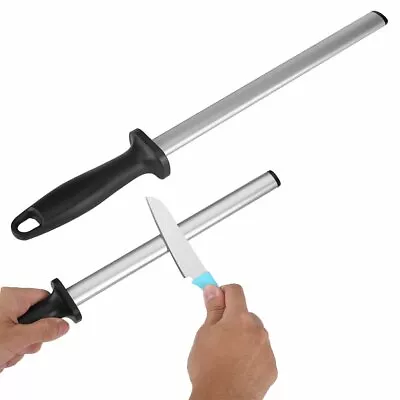 12 Inch Diamond Knife Sharpening Steel Rod Knife Sharpener Stick With ABS Handle • $26.99