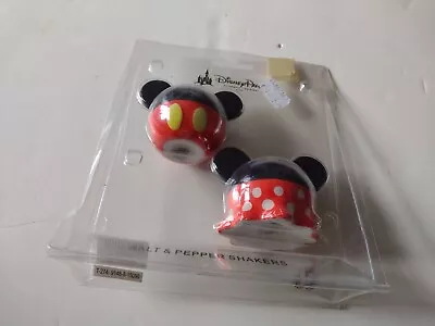 Disney Mickey And Minnie Ears Ceramic Salt And Pepper Shakers • $9.95