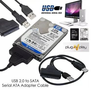 USB To SATA 2.5” HDD SSD Drive Reader Cable Adapter For External Hard Disk • $6.30