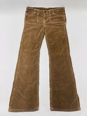 Brown Corduroy Pants Size Small Button Pockets Mid Rise Motherhood Maternity Y2K • $14.95