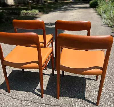MCM Danish Teak JL Moller Model 75 Dining Chairs • $3200