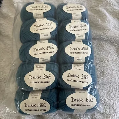 10 Balls Debbie Bliss CASHMERINO ARAN Merino Wool Cashmere #330010 Dyelot 47 • $75