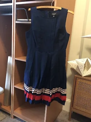 $30 • Buy Jason Wu For Target Women's Navy Blue Red Pink Fit  Flare Dress Size 8 Nautical 