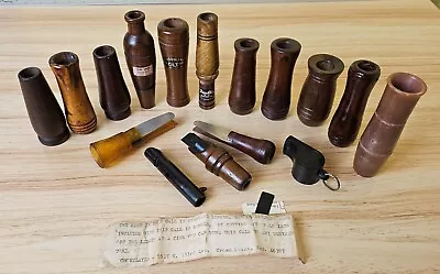 Lot Of Vtg Wood Duck And Goose Calls Olt 77 Faulks Speck Sure Shot • $37