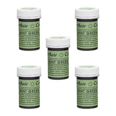 5 X 25g Sugarflair Concentrated Edible Paste Gel Food Colouring For Cake Icing • £11.99