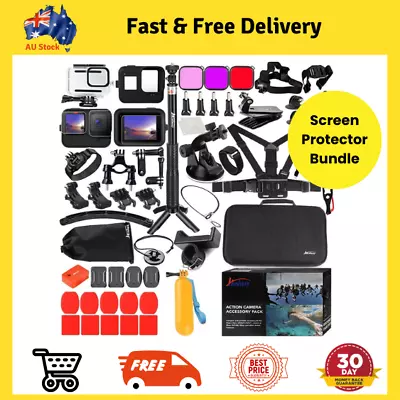 Accessories Kit For Gopro Hero 12 11 10 9 Black Waterproof Housing Silicone Case • $89.50