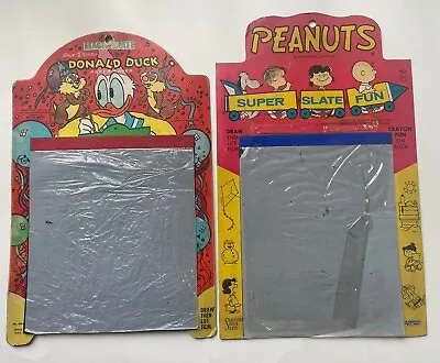 PEANUTS And DONALD DUCK  MAGIC SLATES Charlie Brown & Snoopy Disney Vintage Used • $4.99