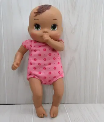 Baby Alive Luv 'n Snuggle Pink Baby Doll Tan Brown Hair AA Or Hispanic Green Eye • $29.99