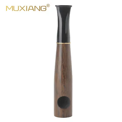 Ebony Wooden Tobacco Pipe Straight Stem Small Handmade Smoking Pipe 9mm Filter • $30.79