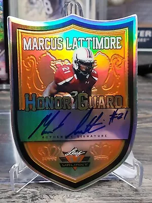 2013 Leaf Valiant Honor Guard Gold Marcus Lattimore Jersey # 21/25 Auto USC 1/1 • $44.99