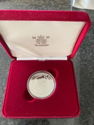 2002 Queen Mother Memorial .925 Silver Proof £5 & Original Royal Mint Case & COA • £24