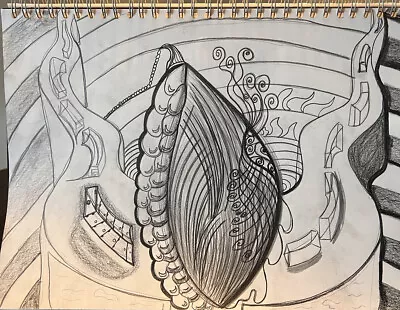 Cool Seashell One Off Drawing; Original By Myself. • £60