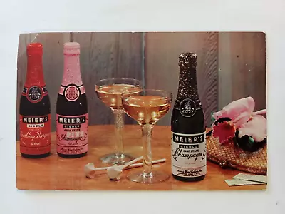 Cincinnati Ohio Chrome Adv Postcard 1960 Meier's Ohio State Gigolos Champagne • $8