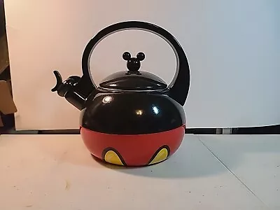 DISNEY MICKEY MOUSE PANTS WHISTLING TEA KETTLE TEAPOT KITCHEN DECOR New No Box • $109.74