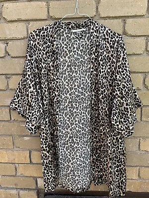 $35 • Buy RARE VICTORIA'S SECRET Gorgeous Leopard Robe PJ Dressing Gown Size M/L & Vintage