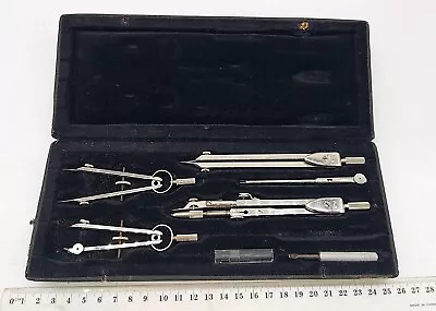 Vintage KIN Drawing Or Drafting Compass Tools Set - Missing A Piece • $34.95